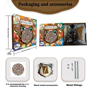 จิ๊กซอว์ไม้รูปแมว 135 ชิ้น รูปทรงพิเศษสำหรับวัยรุ่น ของเล่นตกแต่ง - Product Image 4