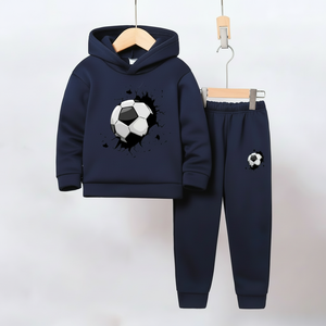 Conjunto Deportivo de Invierno de Alta Calidad para Niños en Colores Personalizados de Secado Rápido y Algodón Transpirable con Logotipo Impreso Personalizado en Oferta - Product Image 1