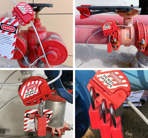 産業用の珍しいデバイス用の2mステンレス鋼スチールケーブルを備えたSaft調整可能な耐衝撃性ケーブルロックアウト - Product Image 6