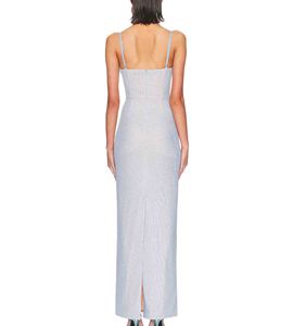 Vestido Largo de Tirantes Finos con Adornos de Diamantes, Corte Ajustado, para Mujer, Modelo 2026, Ideal para Invitadas de <span class=keywords><strong>Boda</strong></span>, Novias, Graduaciones, Cócteles y Fiestas - Product Image 3