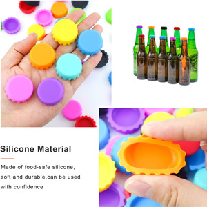 Reusable Silicone <b>Bottle</b> Fresh-keeping Cap Sealed Beer <b>Bottle</b> Cap Vinegar Soy Sauce <b>Bottle</b> Protective <b>Stopper</b> - Product Image 5