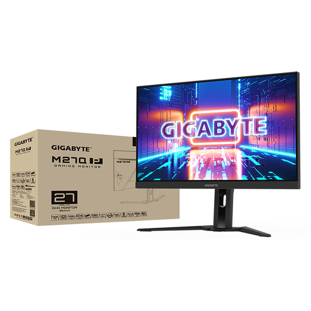 GIGABYTE M27Q P 27'' 2K 2560 X 1440 QHD With IPS 165Hz/170Hz(OC) 1ms (GTG) 98% DCI-P3 HDR Ready KVM Gaming Monitor