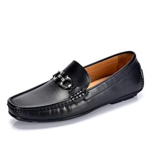 Zapatos de Cuero Europeos para <span class=keywords><strong>Hombre</strong></span>, Estilo Casual, Antideslizantes, Resistentes al Desgaste, Transpirables, de Goma, para Conducir - Product Image 3