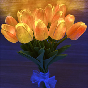 Romantic Light LED <strong>Tulip</strong> Night Lights Artificial Flowers Bouquet <strong>Table</strong> Lamp Christmas Wedding Home Party Decor - Product Image 3