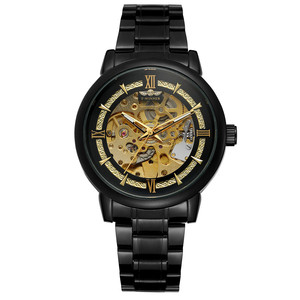 Montre automatique squelette classique tourbillon pour homme, lumineuse, étanche, chiffres romains, en acier inoxydable, pour affaires - Product Image 4