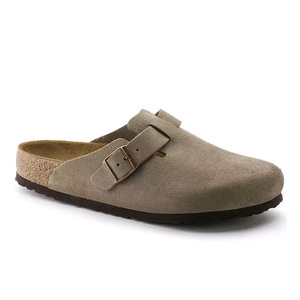 Venta caliente Birkenstocks <span class=keywords><strong>Zapatos</strong></span> Hombres y mujeres Zapatillas para caminar con suela de corcho de doble botonadura Zapatillas de cuero Birkenirstocks - Product Image 2