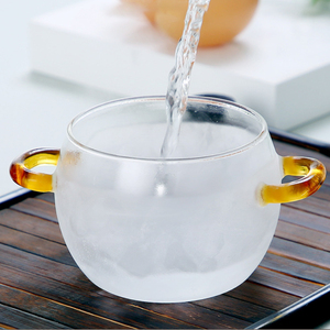 <span class=keywords><strong>Ramequin</strong></span> en verre borosilicate résistant <span class=keywords><strong>à</strong></span> la chaleur en forme d'ours mignon avec poignées pour la nourriture pour bébé - Product Image 3