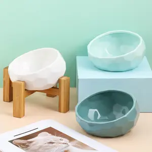 XIYOU Factory Wholesale Mehrere Verwendung möglichkeiten Pet High Foot Oblique Mouth Ceramic Bowl