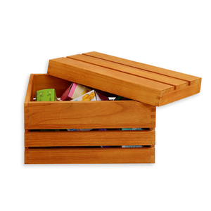 <span class=keywords><strong>Antique</strong></span> Custom Màu Rau Thùng Lưu Trữ Hộp Gỗ Crate Box Với Nắp - Product Image 4