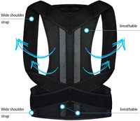 Ceinture de posture dorsale respirante réglable avec protection avancée pour le soutien de la clavicule lombaire
