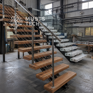 Professional Manufacturer Factory Direct Hotel Residential Building Engineering Stable Supply Custom Staircase Modern Design - Product Image 4