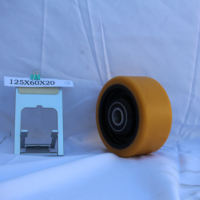 Roue de charge en PU haute résistance à l'usure, forte adhérence, capacité de charge lourde, 125x60x20mm pour chariot élévateur électrique Linde