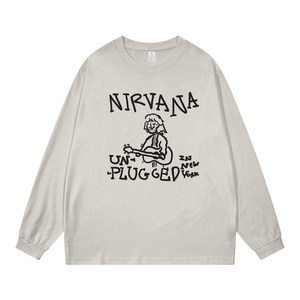 T-shirt unisexe à manches courtes en coton 100% noir et blanc, imprimé groupe rock, style punk rétro américain, coupe classique - Product Image 2