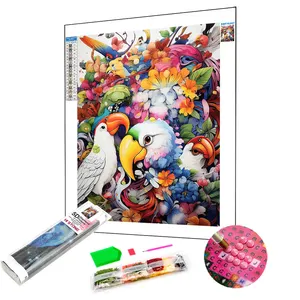 Popular DIY Diamond Painting Tool A Collection Of Toucans Full Drill Cross Stitch Diamond Kits Home Decor Luxury