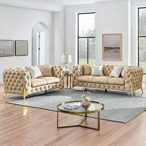 Ensemble de canapés en velours noir de luxe 1/2/3 places, coussin moelleux élégant pour salon, <span class=keywords><strong>canapé</strong></span> double et ensemble de canapés combinés en gros - Product Image 4