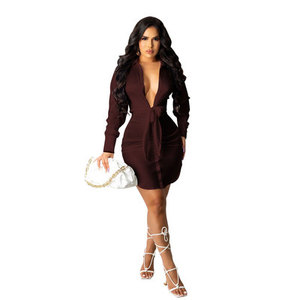 Femmes d'été Robe de Chemise Mignon Tempérament Visage Lumineux À Manches Longues Couleur Unie Chemisiers Offre Spéciale Bureau Dame Robe - Product Image 4