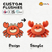 Boneka Karakter Hewan Kepiting Kartun Berkualitas Tinggi Laris Manis, Boneka Maskot Custom, Hadiah Liburan Anak, Bersertifikat CE, Ramah Lingkungan