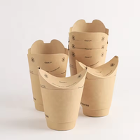 Gobelets à café en papier kraft jetables écologiques avec logo personnalisé, biodégradables pour utilisation à emporter