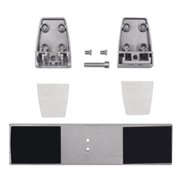 Support de fixation pour cloisons de bureau en verre, en alliage d'aluminium perforé, mobile, durable, moderne, certifié ISO9001