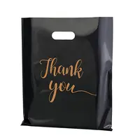 아마존 뜨거운 판매 hdpe 사용자 정의 작은 선물 부티크 포장 비닐 봉투 다이 컷 감사합니다 쇼핑 가방 플라스틱