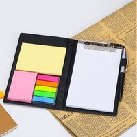 Cuaderno de Cuero con Diseño Creativo y Bonito, con Bolígrafo, Útiles Escolares de Oficina, Notas Adhesivas, Bloc de Notas, Kit de Papelería Hecho de Papel