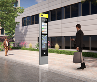 Mobilier d'extérieur, station d'arrêt de bus électronique intelligente, machine publicitaire verticale Lcd, panneau d'affichage numérique