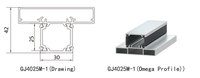 Profil ekstrusi aluminium dengan pemecah panas ekstrusi aluminium untuk bangunan casing unit penanganan udara AHU