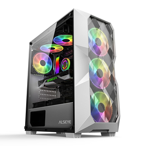 Boîtier d'ordinateur vide <span class=keywords><strong>ALSEYE</strong></span> au design spécial, refroidisseur 360, Big-Jony-W, couleur blanche, boîtier PC - Product Image 1