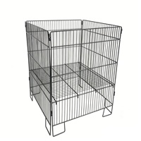 Grande cage promotionnelle noire à grande capacité, panier de présentation pour bonbons et snacks en vrac, cage de rangement autoportante détachable