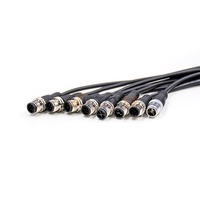 Connecteur étanche M12 (lot de 10) IP65, mâle/femelle, pour câble filaire, prise de panneau 2, 3, 4, 5 broches pour câblage de contrôle de capteur LED extérieur