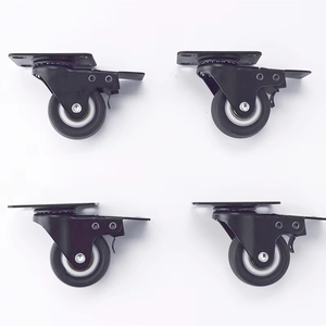 50mm 2 Inch Adjustable Steel High Top Plate Casters Double Bearing 30~40kg Silent Industrial Furniture <b>Replacement</b> <b>Wheels</b> - Product Image 3