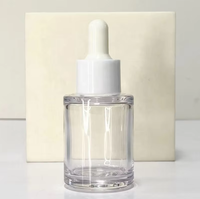 Autocollant personnalisé vide sérum 30ml 50ml 80ml flacons compte-gouttes d'huile PETG de toner en plastique plat coréen à paroi épaisse