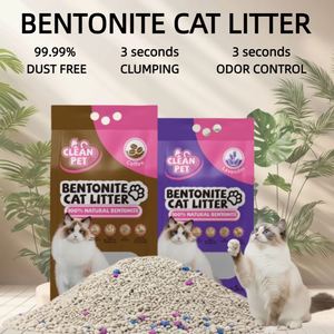 Litière pour chat en bentonite naturelle de qualité supérieure, écologique, 4 kg, en forme de boule, contrôle des odeurs, facile à ramasser, agglomération rapide, produits pour animaux en vrac - Product Image 1