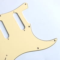 Donlis American Standard Cream ST Pickguard 3 plis pour guitares électriques à micros SSS Single Coil