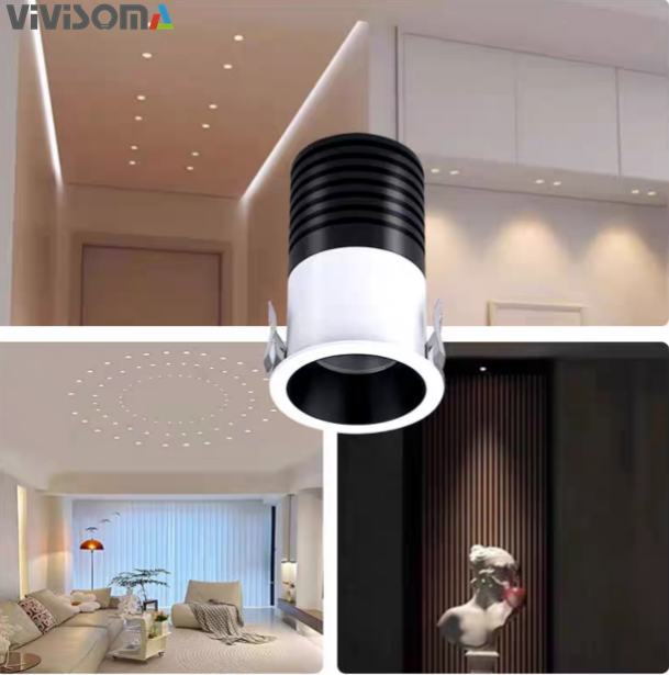 MN30007 Ceiling Recessed Ultra Slim Anti-glare 5-24W for Bedroom, Office,Recessed Cob Spotlight,Recessed Mini Spotlight,Energy