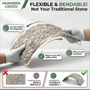 Pannelli Murali <span class=keywords><strong>3D</strong></span> in Finta Pietra PU Ecologici e Ignifughi, Design Moderno per Hotel e Soggiorno - Product Image 6
