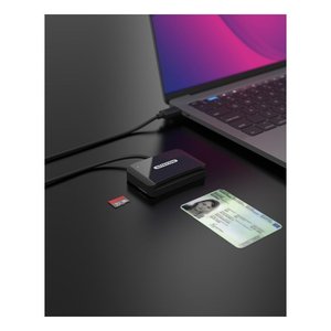 Lecteur de carte intelligente USB C, lecteur de carte d'identité noir MD 1002 - Product Image 5