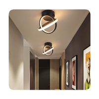 Lámpara de Techo LED Pequeña de Metal Vintage para Pasillo, Decoración Retro Europea para Escaleras, 220v, E27, LIANGTE