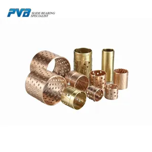 Roulement roulé PVB090 CuSn8P pour équipement de déplacement, roulement en Bronze pour Machine minière, roulement en bronze enveloppé à moitié fendu