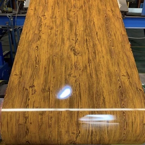 Usine vente entière prépeint en acier galvanisé grain de bois peau d'acier PPGI prix - Product Image 1