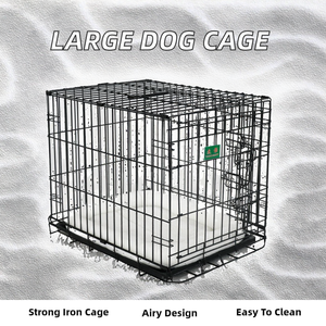 Vente en Gros de <span class=keywords><strong>Cage</strong></span> pour Chien et Chat à Motif Solide de Grande Taille Construction Simple et Durable en Fer Noir en Acier Inoxydable pour Usage Intérieur et Extérieur - Product Image 3