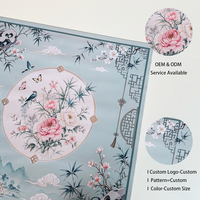 Tapis de jeu de Mahjong chinois pliable en céladon, antidérapant et silencieux, pour tuiles de Mahjong américaines, accessoires de Mahjong pour 4 joueurs