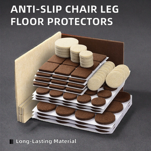 Lot <span class=keywords><strong>de</strong></span> 114 patins <span class=keywords><strong>de</strong></span> <span class=keywords><strong>chaise</strong></span> carrés autocollants en feutre non tissé durable et écologique, couleur beige, modèle 2B05-114, vente directe usine, assortiment varié - Product Image 2