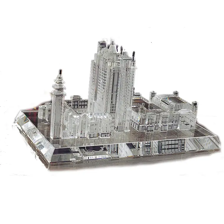 Masjid nabawi modello di cristallo di cristallo struttura modello modello di edificio burj al arab