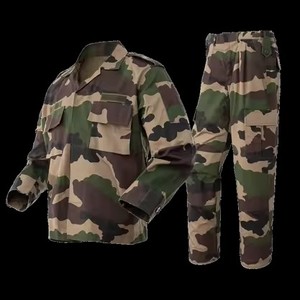 Ensemble uniforme camouflage pour homme en polyester et coton tissé, pantalon et chemise tactiques pour usage extérieur - Product Image 1