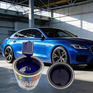 <span class=keywords><strong>Peinture</strong></span> de finition automobile polyuréthane 2K bleu vertâtre haute brillance application par pulvérisation pour la restauration et les retouches de voitures - Product Image 1