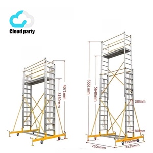 Cloud-party Hot Selling Aluminum Alloy Mobile <strong>Extension</strong> Scaffolding Multifunctional Telescopic Scaffolding <strong>Tower</strong> - Product Image 3
