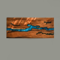 Table à manger en bois massif et résine époxy, design moderne européen, couleurs et dimensions personnalisables, meubles de salle à manger pour ferme ou appartement