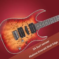 Newest 39 Inch Dual Single Double Guitarra With Burl and Tiger Stripe Veneer High Value Electric Guitar Stringed Instrument