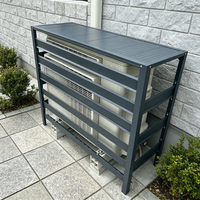 Cache de protection extérieur pour unité de climatisation à persiennes en aluminium, résistant aux intempéries, pour installation extérieure de villa, anti-poussière et durable